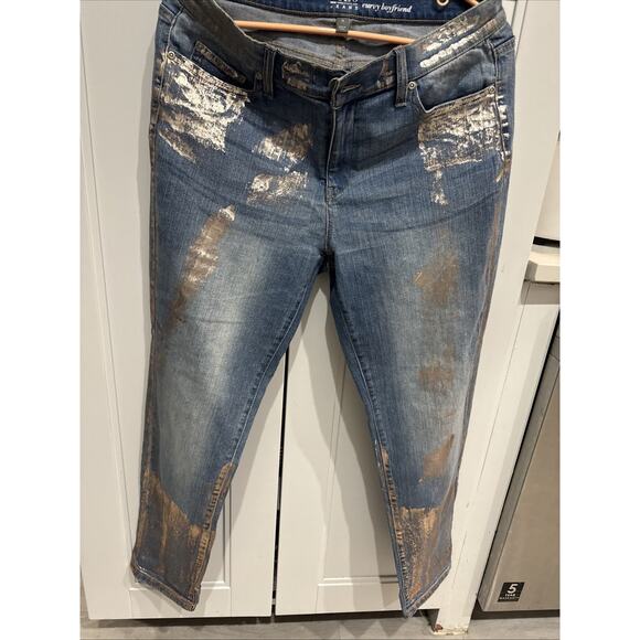 Soho New York & Company Women's Golden Boyfriend Jeans Size 10 - Picture 2 of 9